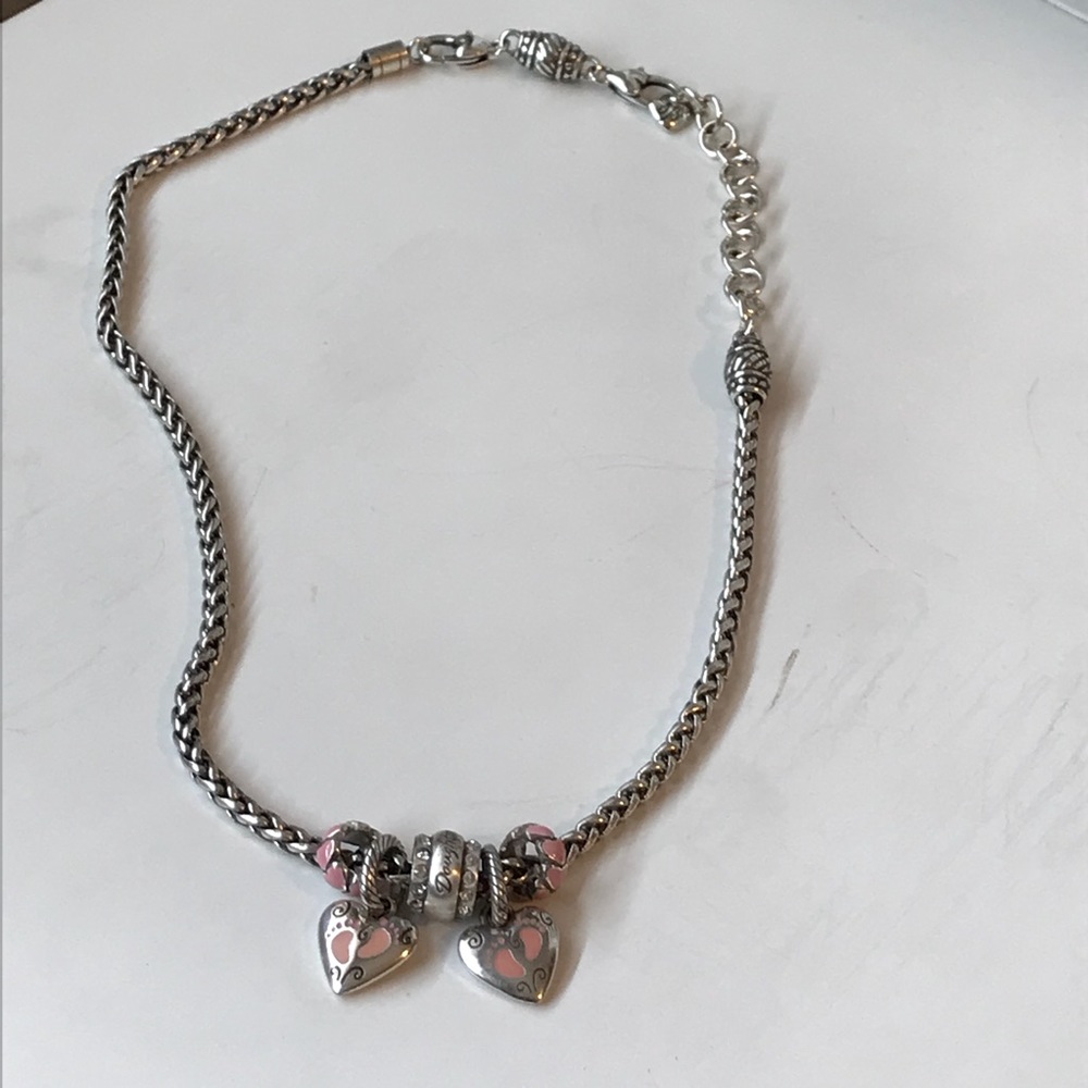 Authentic Brighton Necklace with five charms